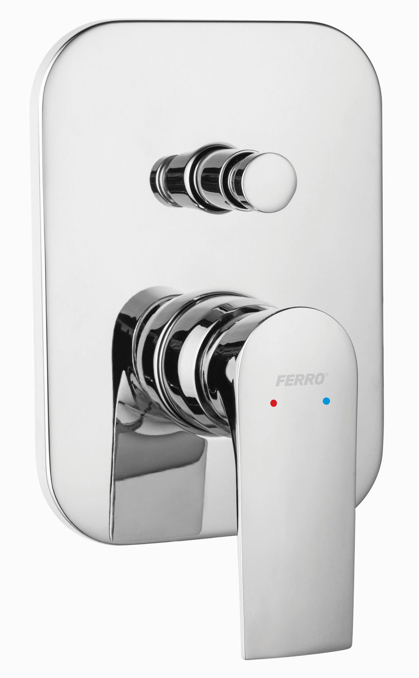 baterie dus incastrata cu 2 functii, culoare crom, producator ferro.