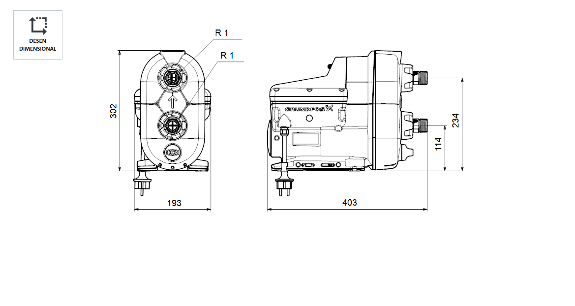 Hidrofor Grundfos Scala2 3-45 - imagine 3