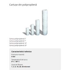 Cartus Polipropilena Filtru Apa 5'' - Rezerva Filtru Apa