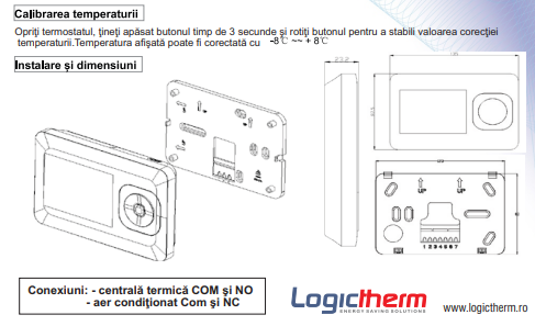 Termostat Centrala Logictherm Cu Fir R3 - imagine 2