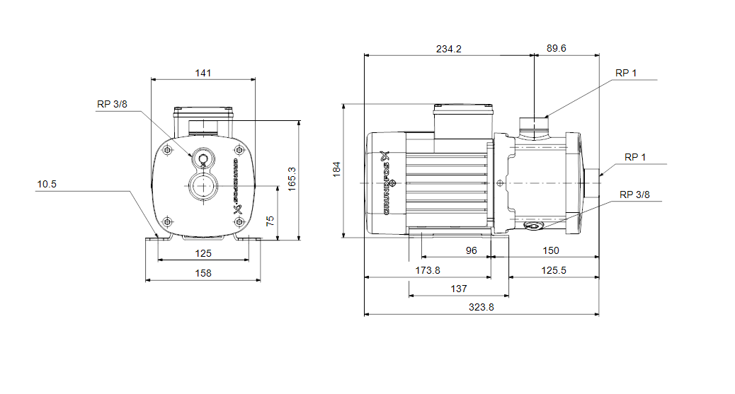Pompa Ridicare Presiune Apa Grundfos CM3-4 380V 3.1Mc - imagine 2