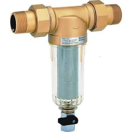 filtru apa potabila 1 1/4" cu sita inox 100 microni si robinet purjare, braukmann